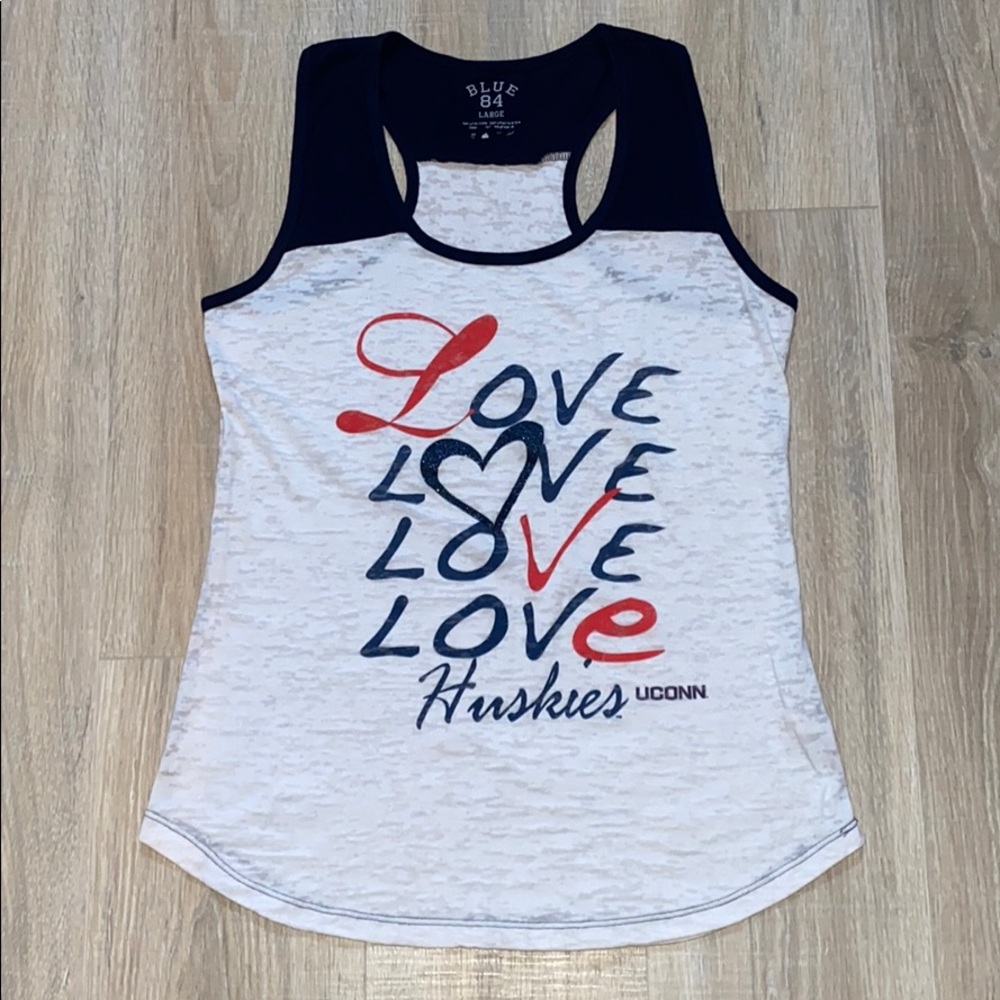 Blue 84 UCONN Huskies Semi-Fitted Tank